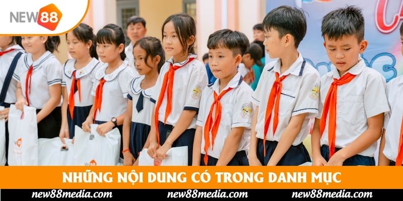 Những nội dung có trong danh mục