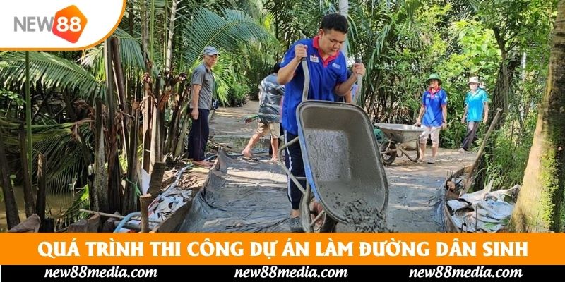 Quá trình thi công dự án làm đường dân sinh